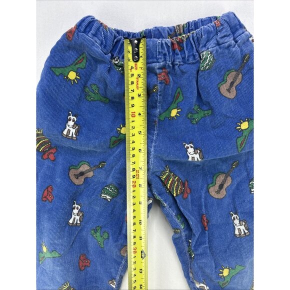 Vintage Boys Corduroy Pants Toddler 3T Blue Red Green Lot 80s 90s Hand Made - Picture 6 of 14